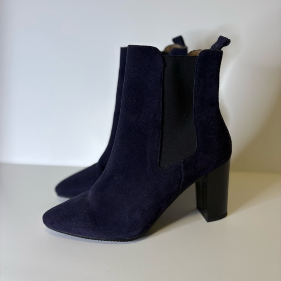 Antonio De Faria and Black Heeled Chelsea Boots with Elastic Panels Size 40 - Picture 3 of 9